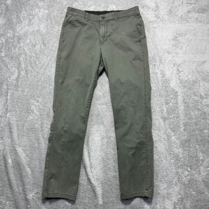English Laundry Pants Men's 32x28 Green Chino Straight Leg Classic Modern